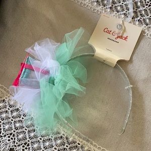 NEW Cat & Jack girl headband with a gift on head band